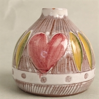 hjerte keramik vase laholm halland sverige retro keramik genbrug